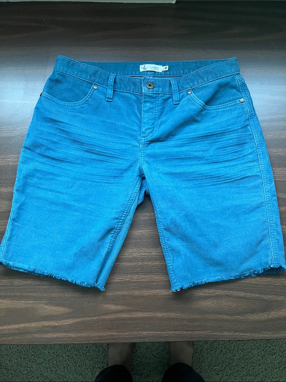 Carve Designs Oahu 10” inseam Blue Cord Shorts